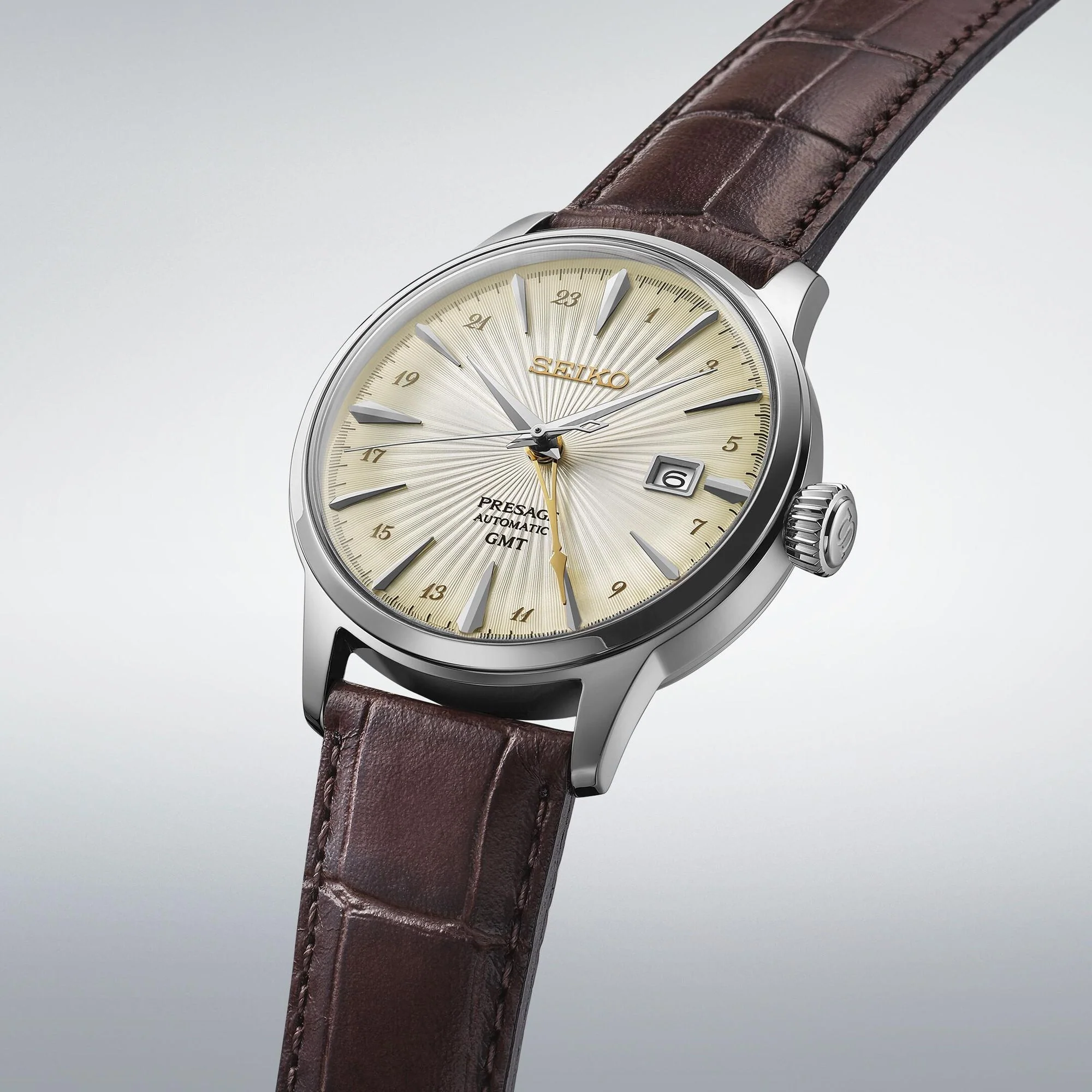 SSK041J1 Reloj Seiko Presage GMT de hombre banda de piel - Image 2