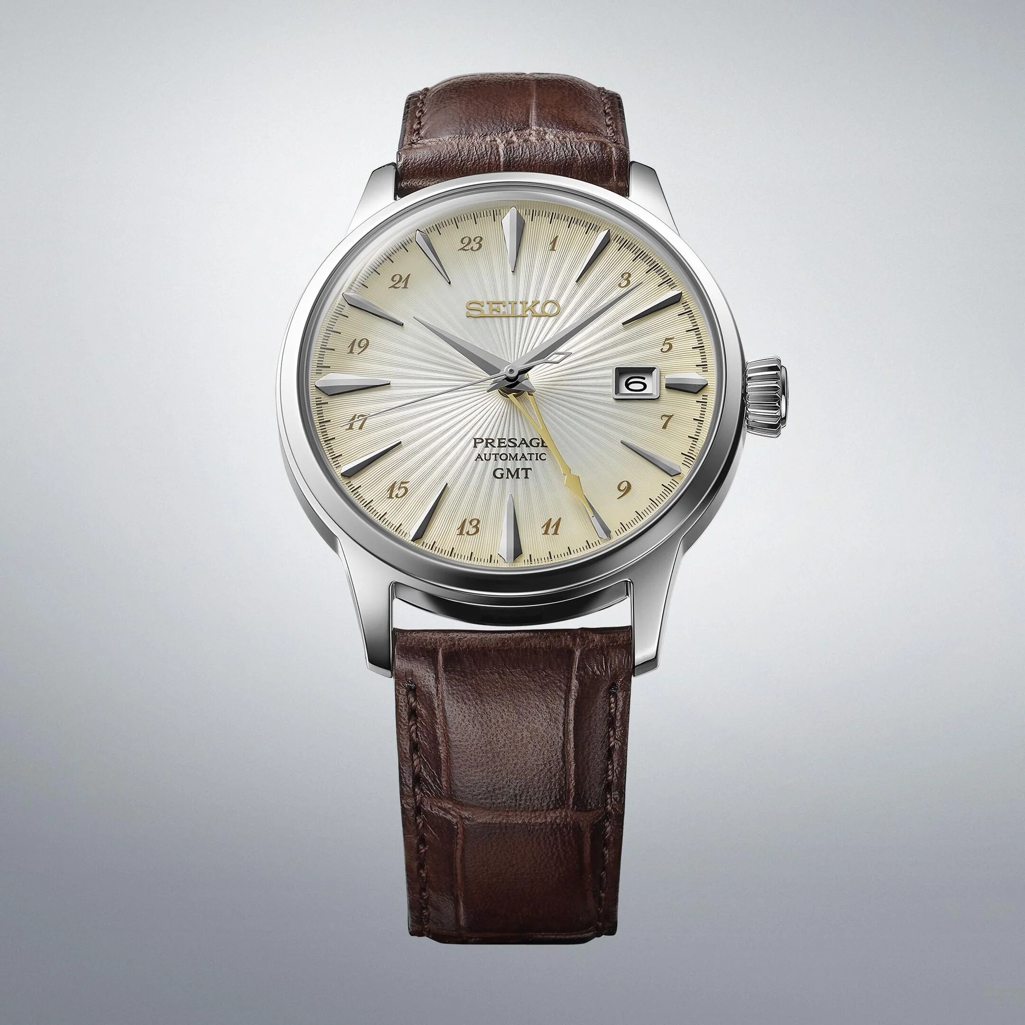 SSK041J1 Reloj Seiko Presage GMT de hombre banda de piel - Image 3