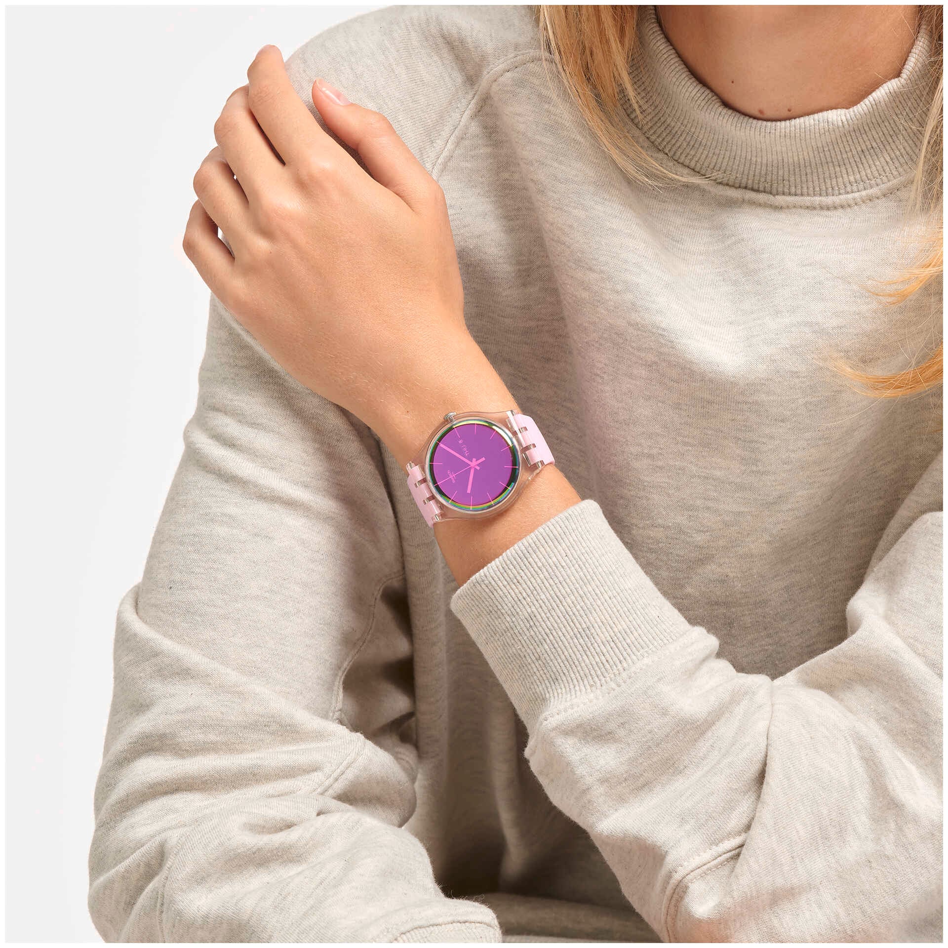SUOK710 Swatch Polarose Reloj para Mujer Correa de Goma - Image 2