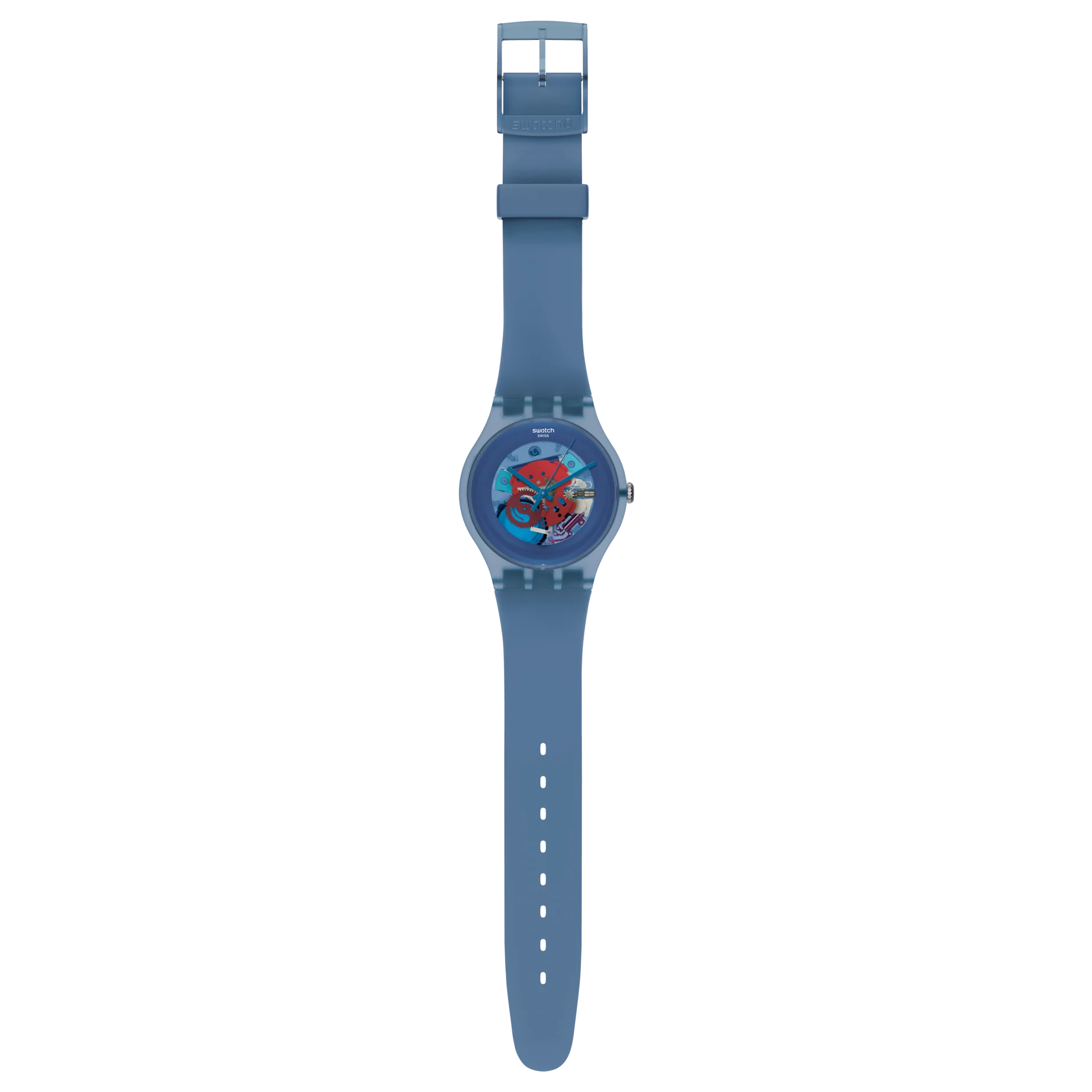 SUON102 Swatch Blue Grey Lacquered de dama pulsera de resina - Image 2