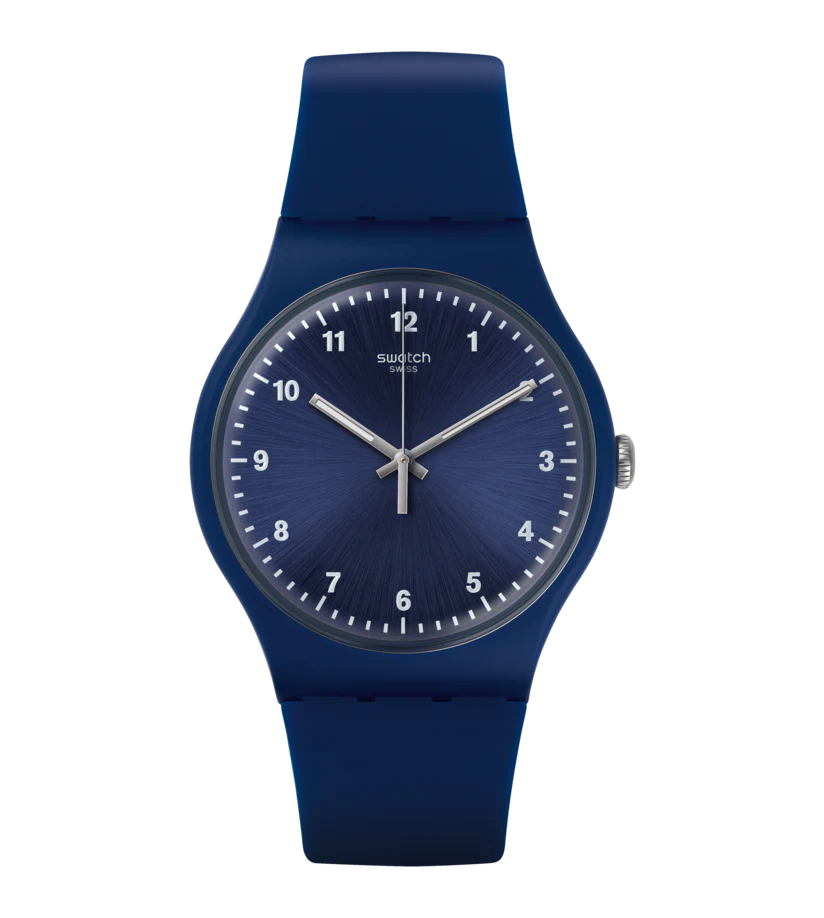 SUON116 Swatch mono blue de dama pulsera de resina