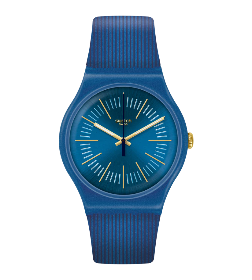 SUON143 Swatch Cyderalblue unisex pulsera de resina