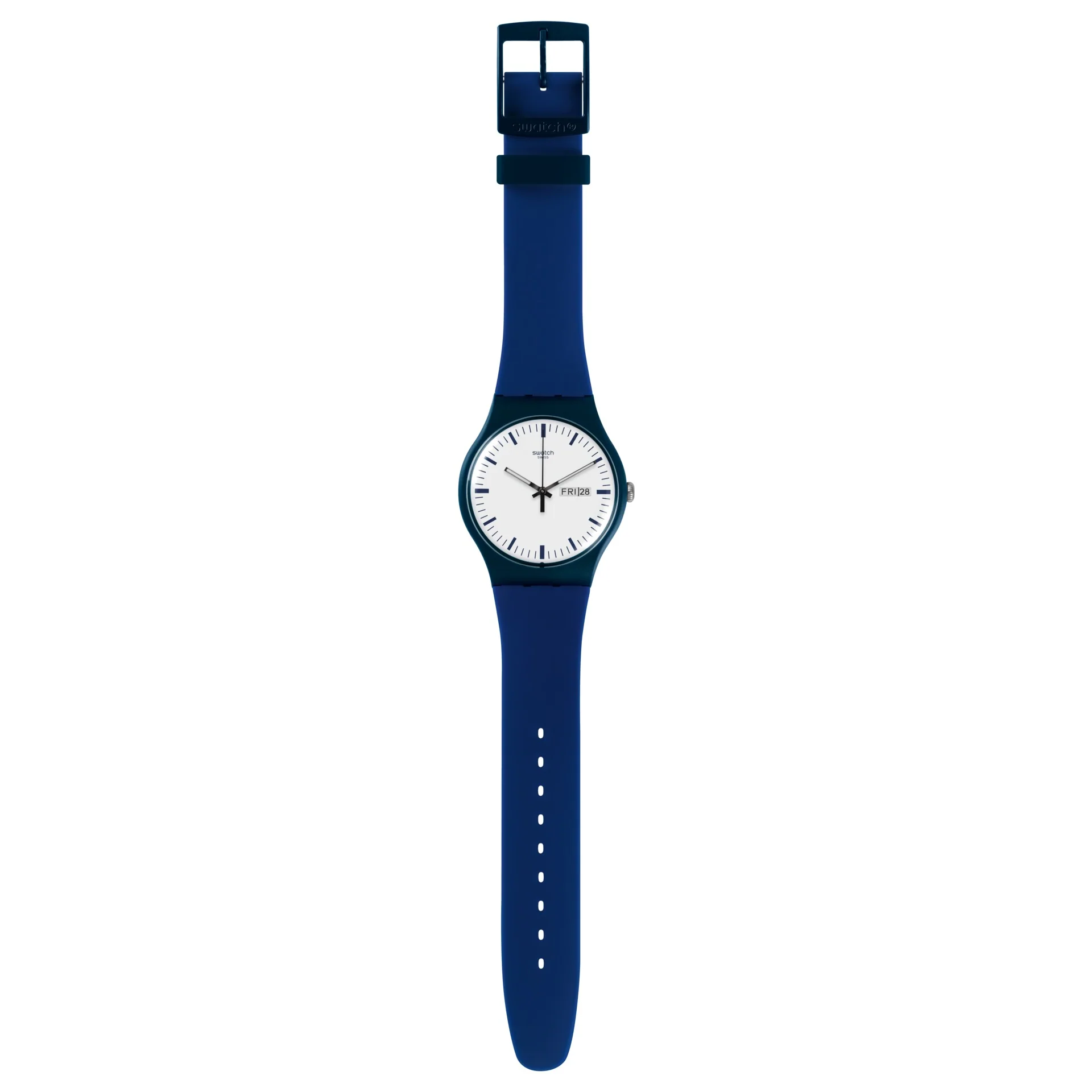 SUON709 Swatch Bellablu Reloj Unisex Banda de Caucho - Image 2