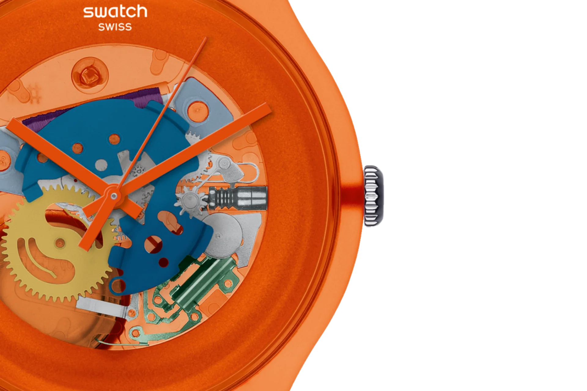 SUOO100 Swatch Orangish Lacquered unisex pulsera de resina - Image 3