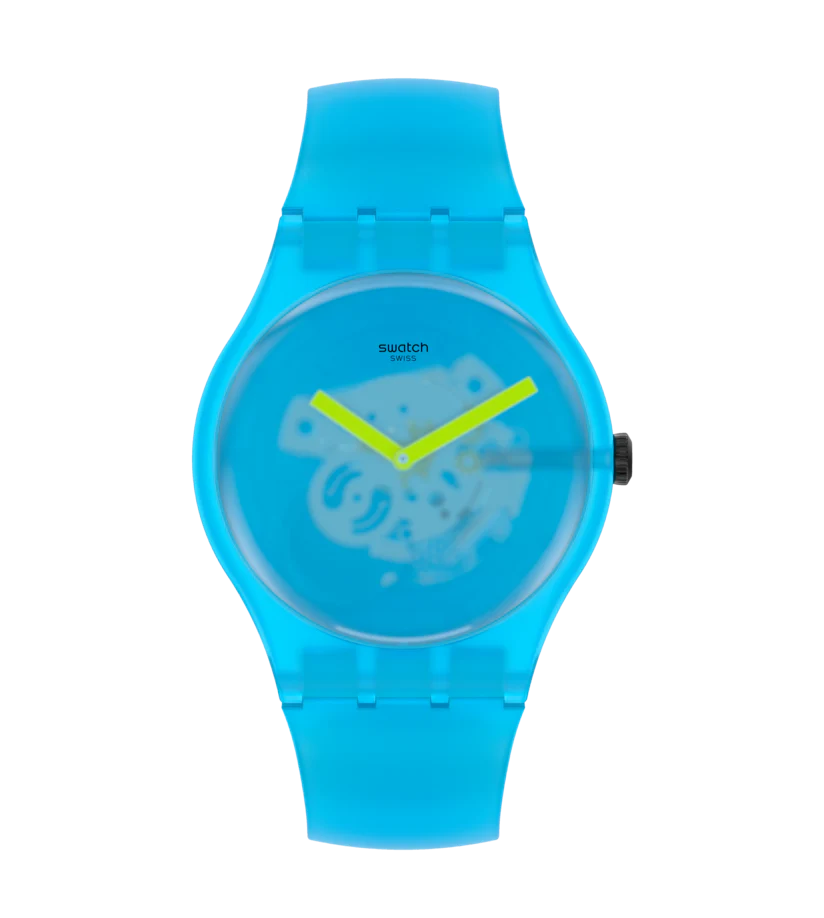 SUOS112 Swatch Ocean blur de dama correa de resina