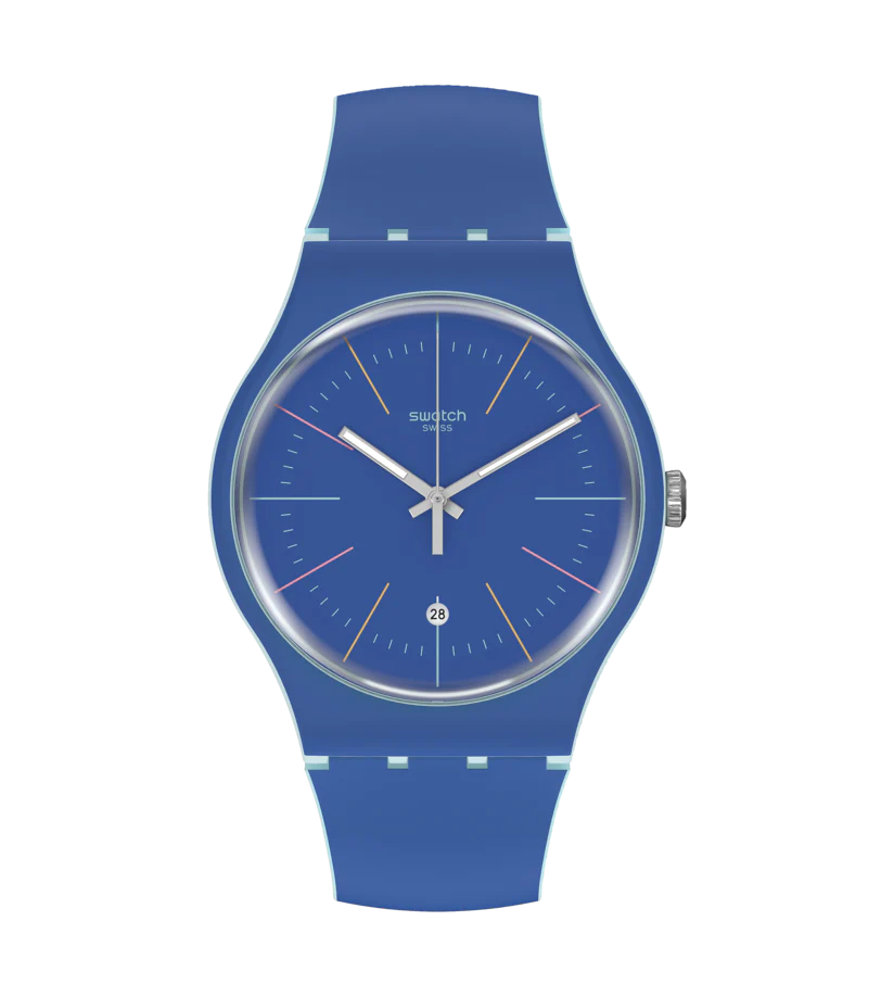 SUOS403 Swatch Blue Layered unisex pulsera de caucho