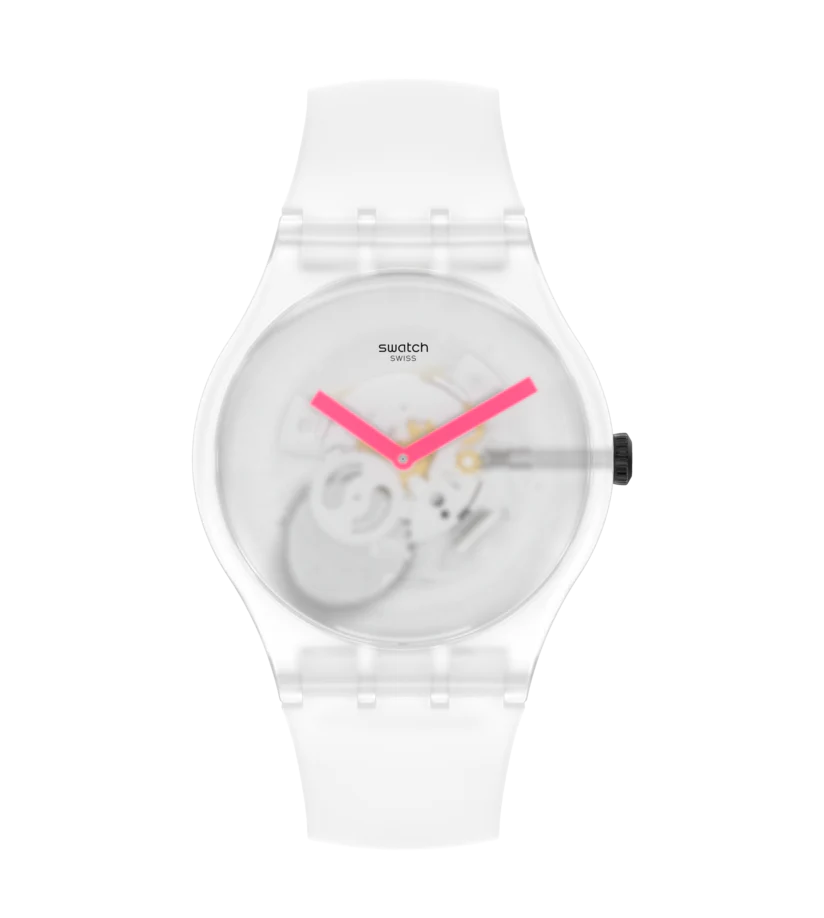 SUOW172 Swatch Snow Blur de dama pulsera de caucho
