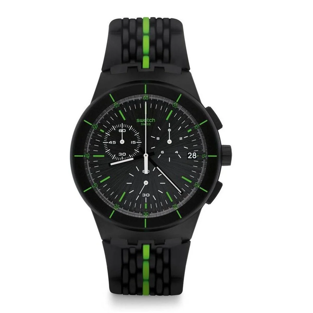 SUSB409 Reloj Swatch Laser Track Análogo para Caballero con Correa de Resina