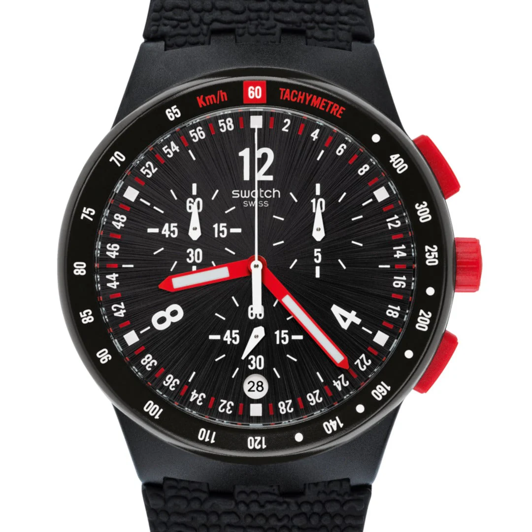 SUSB411 Reloj Swatch Stand Hall de hombre correa de tela - Image 2