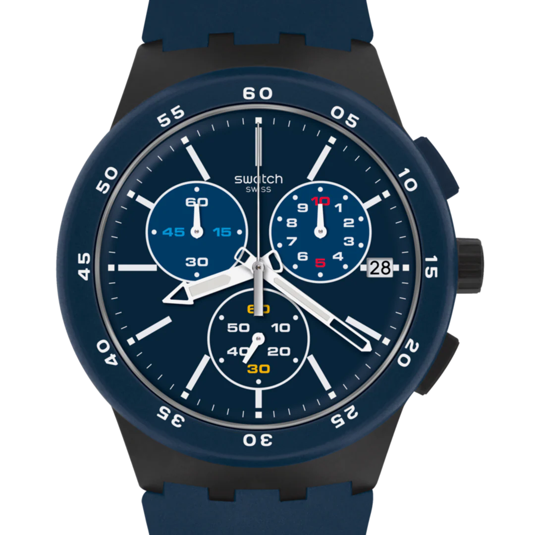SUSB417 Swatch Blue Steward de hombre pulsera de resina - Image 5