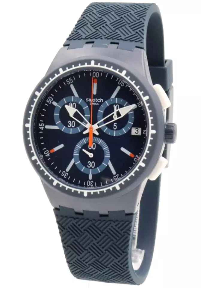 SUSN410 Reloj Swatch Gara in Blu Análogo para Caballero con Correa de Resina - Image 2