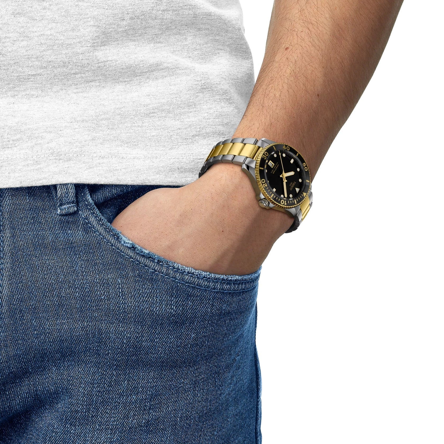 T120.410.22.051.00 Reloj Tissot Seastar 1000 de hombre correa de metal - Image 2