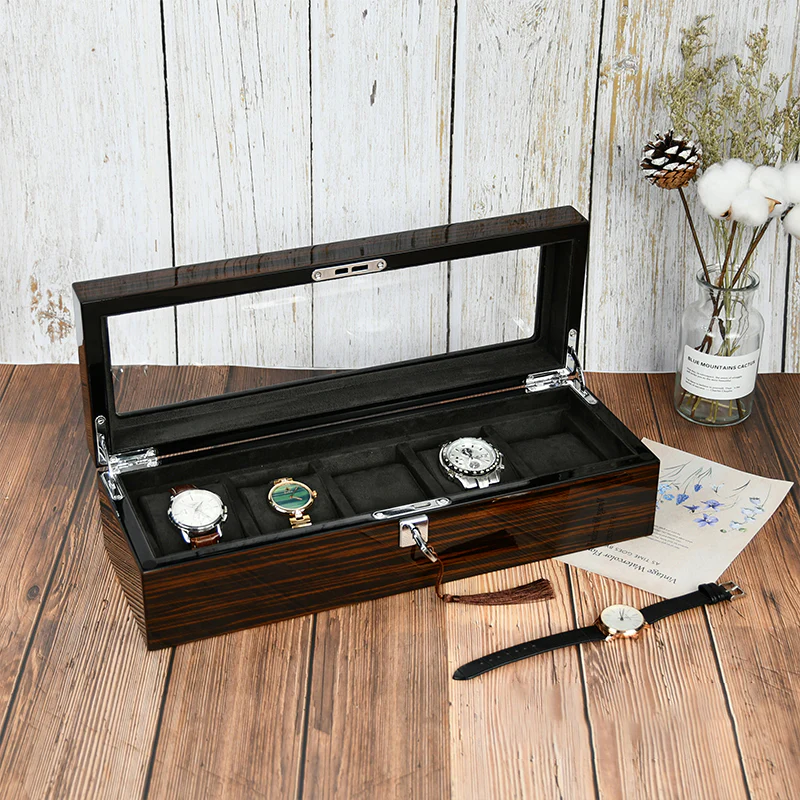 TC-006 Caja de almacenamiento para 5 relojes de madera - Image 2