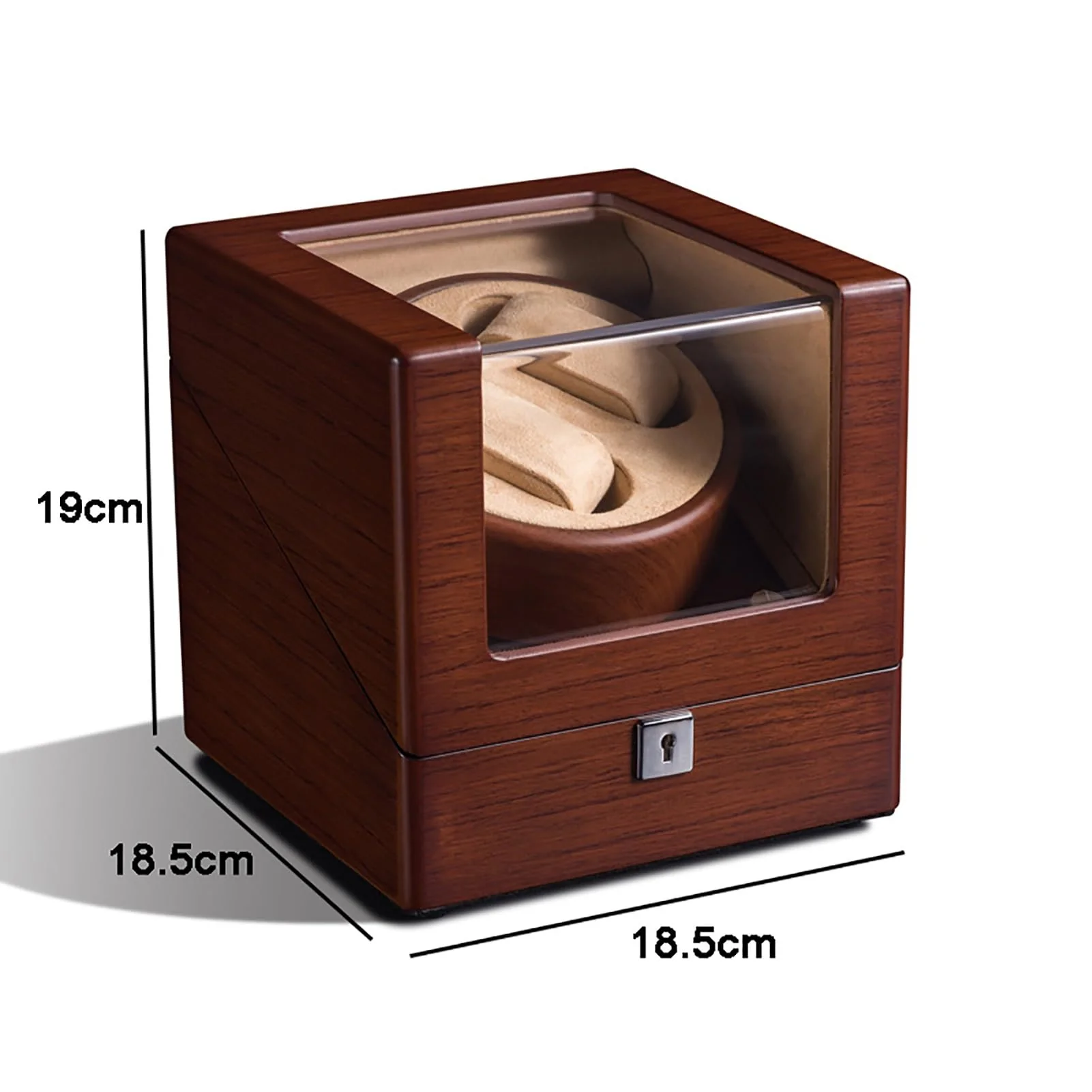 TC-009 Caja Rotatoria de dos relojes Tancy de madera - Image 2