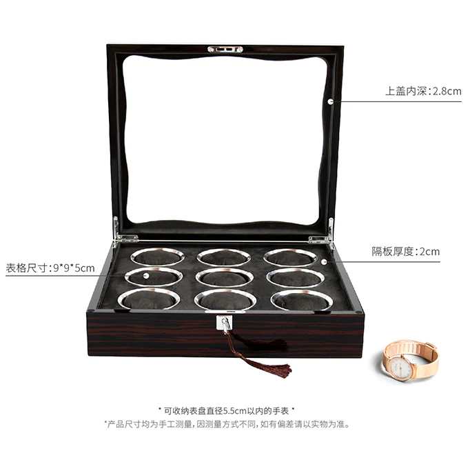 TC-019 Caja organizadora de relojes 9 espacios marca Tancy