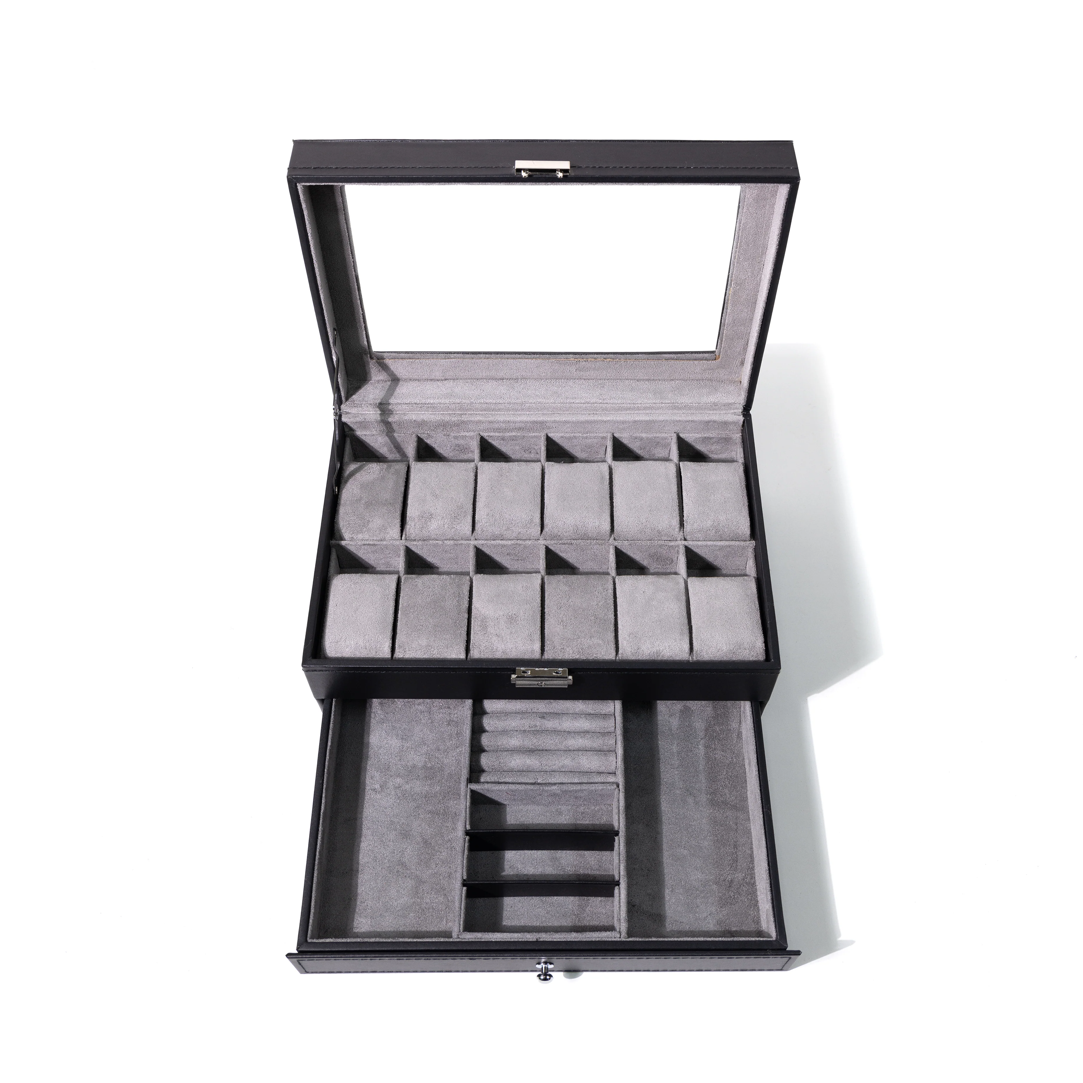 TC-028 Caja Organizadora de Relojes Tancy 12 compartimientos - Image 4