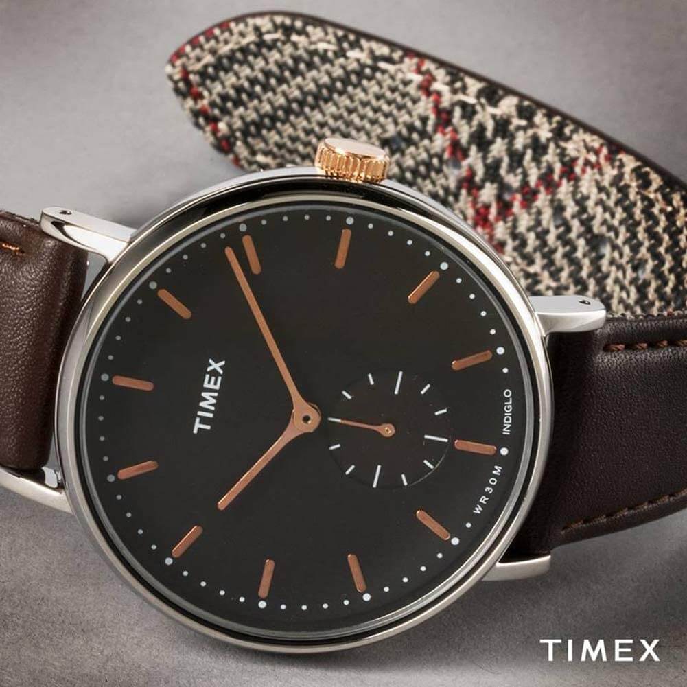 TW2R38100 Timex Fairfield de hombre pulsera de piel - Image 2