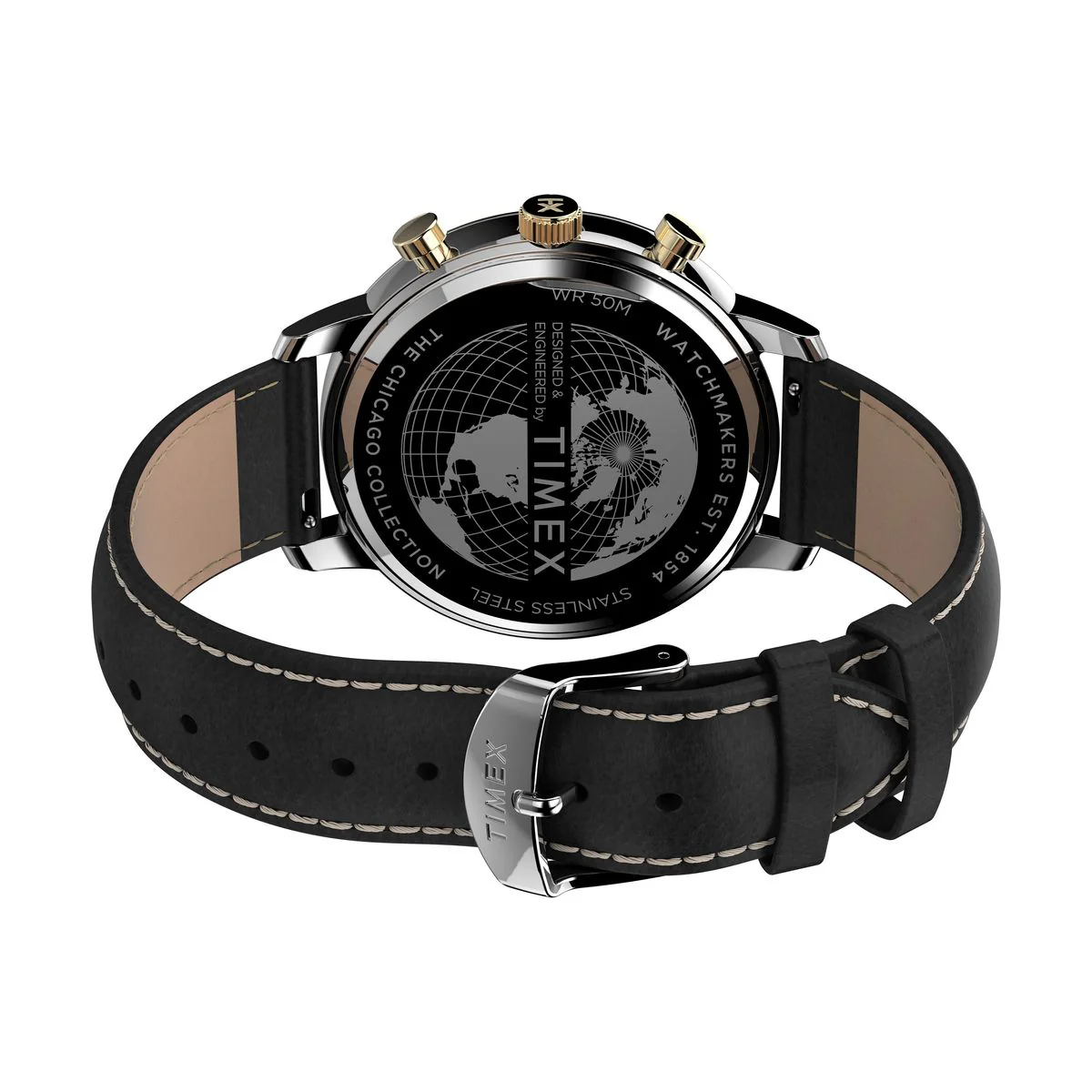 TW2U39100VQ Timex Chicago de caballero pulsera de cuero 45 mm - Image 3