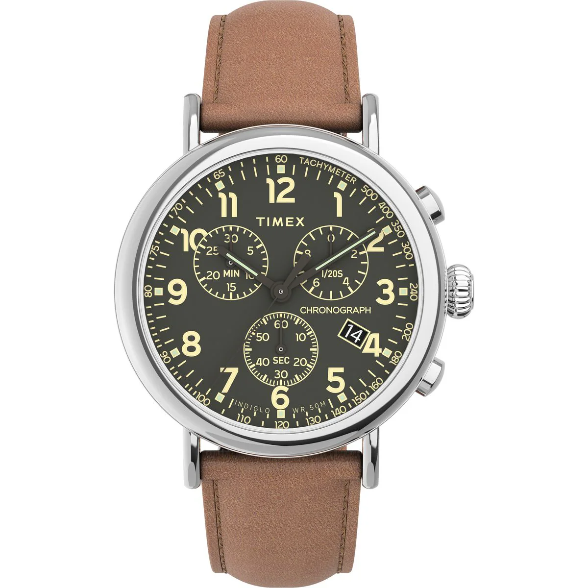 TW2V27500 Reloj Timex Standard Chronograph para hombre pulsera de cuero 41 mm