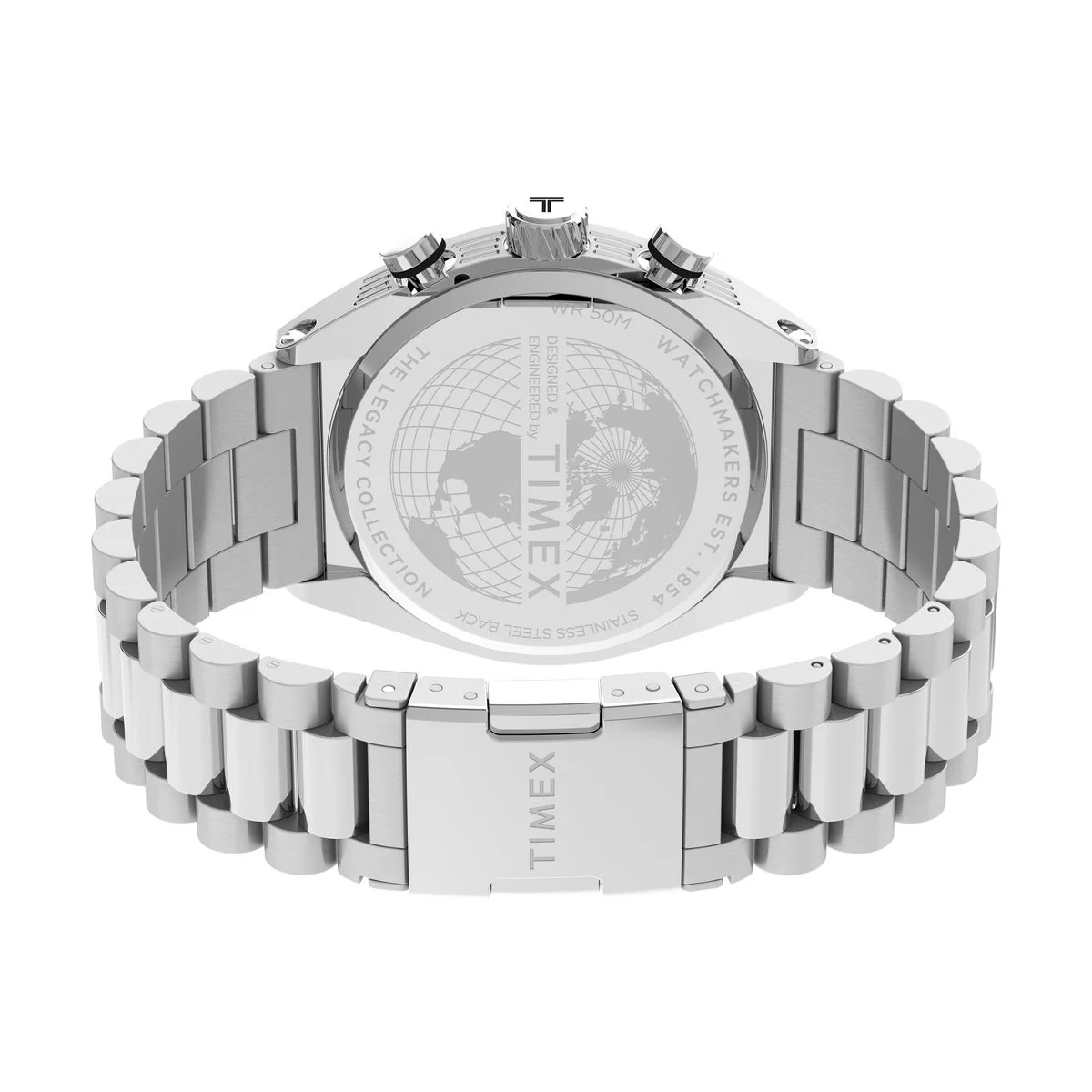 TW2W22200 Reloj Timex Legacy Tonneau de caballero pulsera de acero inoxidable 42 mm - Image 3