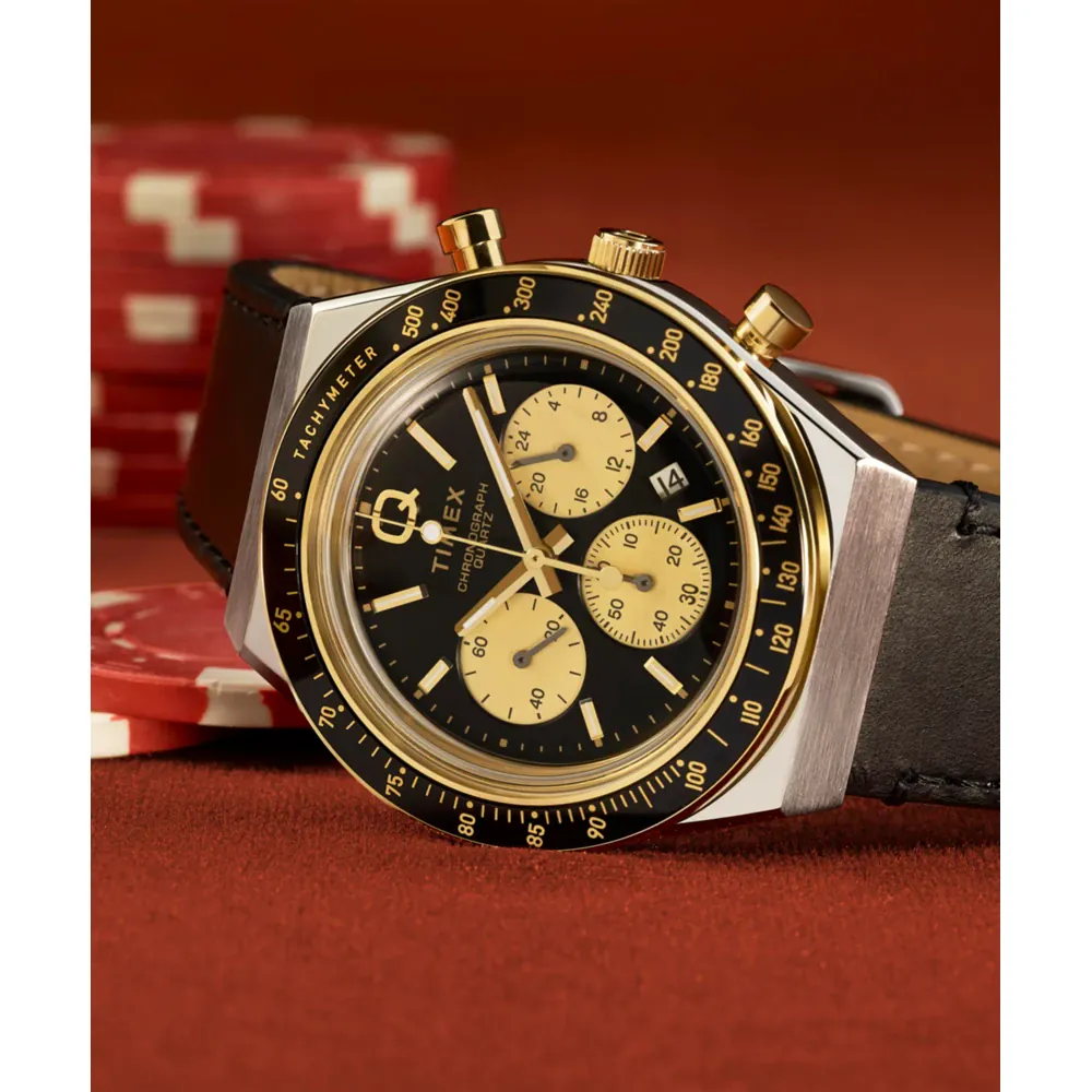 TW2W64300 Reloj Timex Q de hombre correa de piel - Image 2