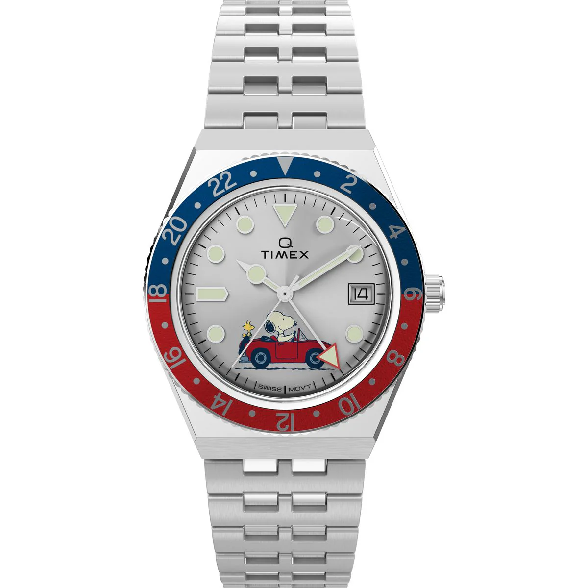 TW2W83300 Reloj Timex Q Snoopy de hombre pulsera de metal