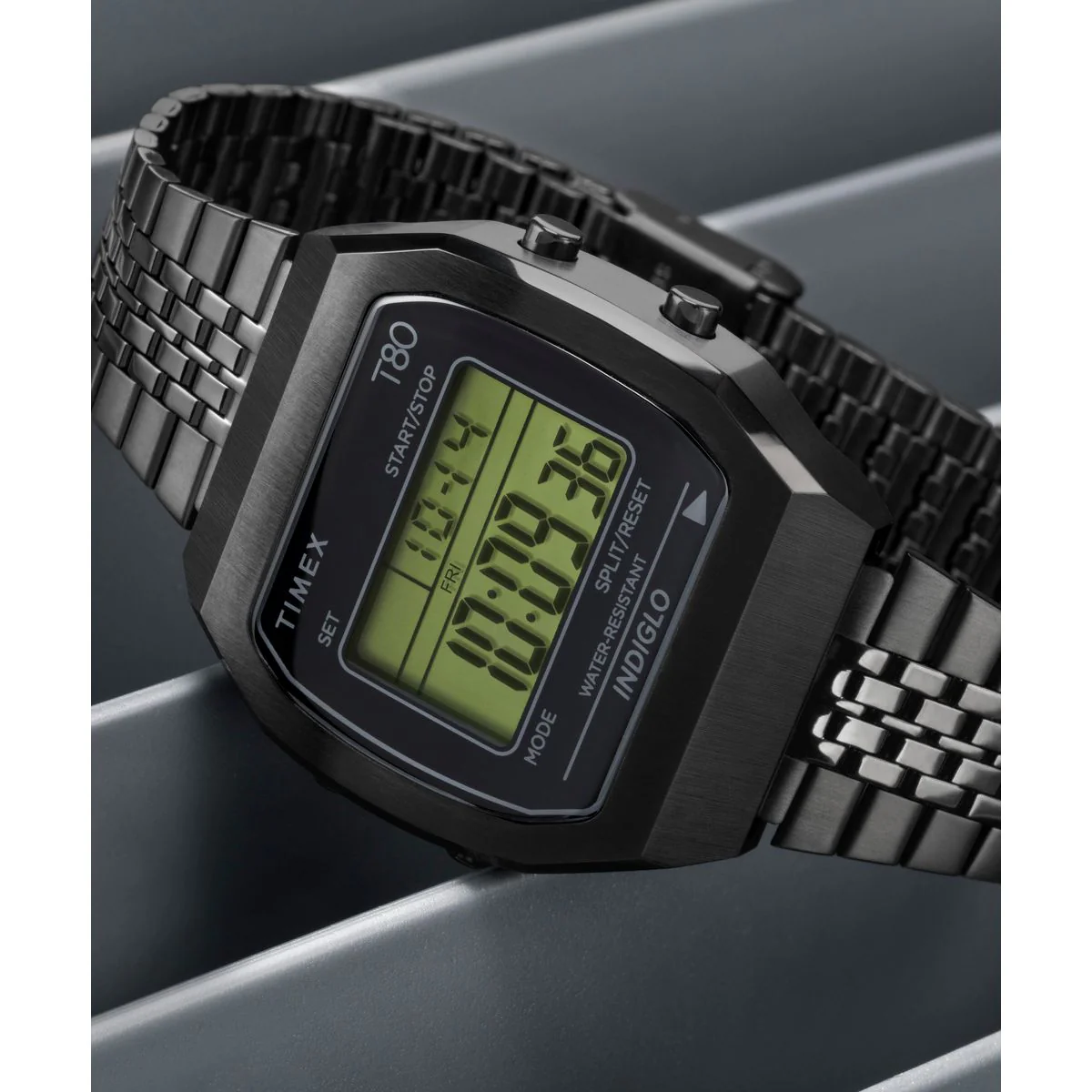 TW2W91600 Reloj Timex T80 de hombre pulsera de metal - Image 7