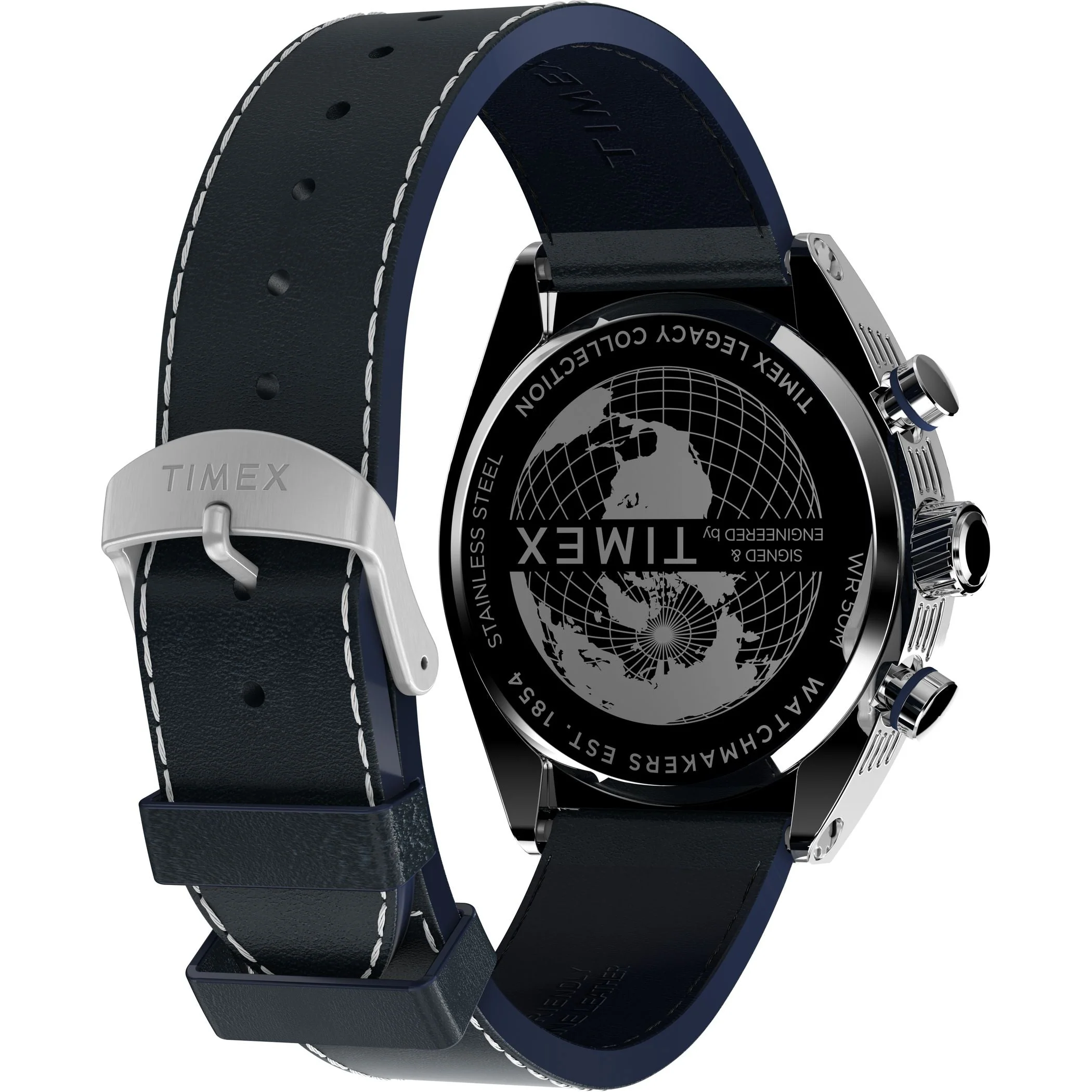 TW2W93500 Reloj Timex Legacy Tonneau de hombre correa de caucho - Image 3