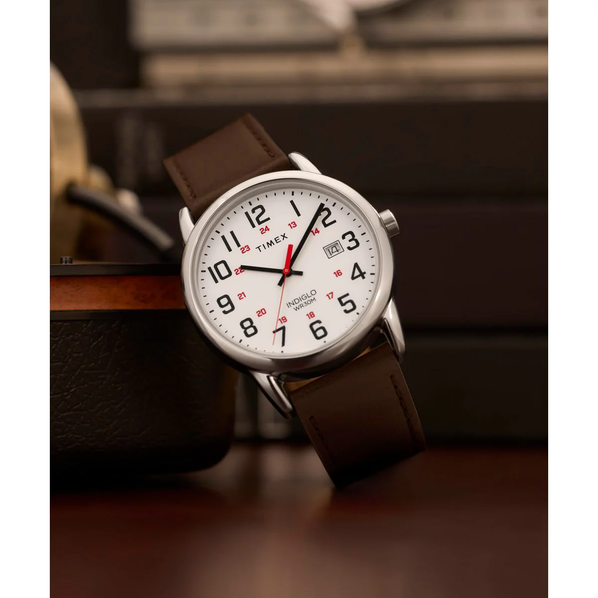 TW2Y12600 Reloj Timex Easy Reader de hombre correa de cuero - Image 7