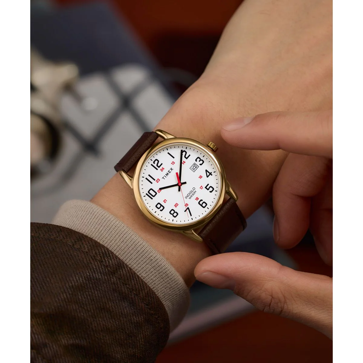 TW2Y12700 Reloj Timex Easy Reader de hombre correa de cuero - Image 6