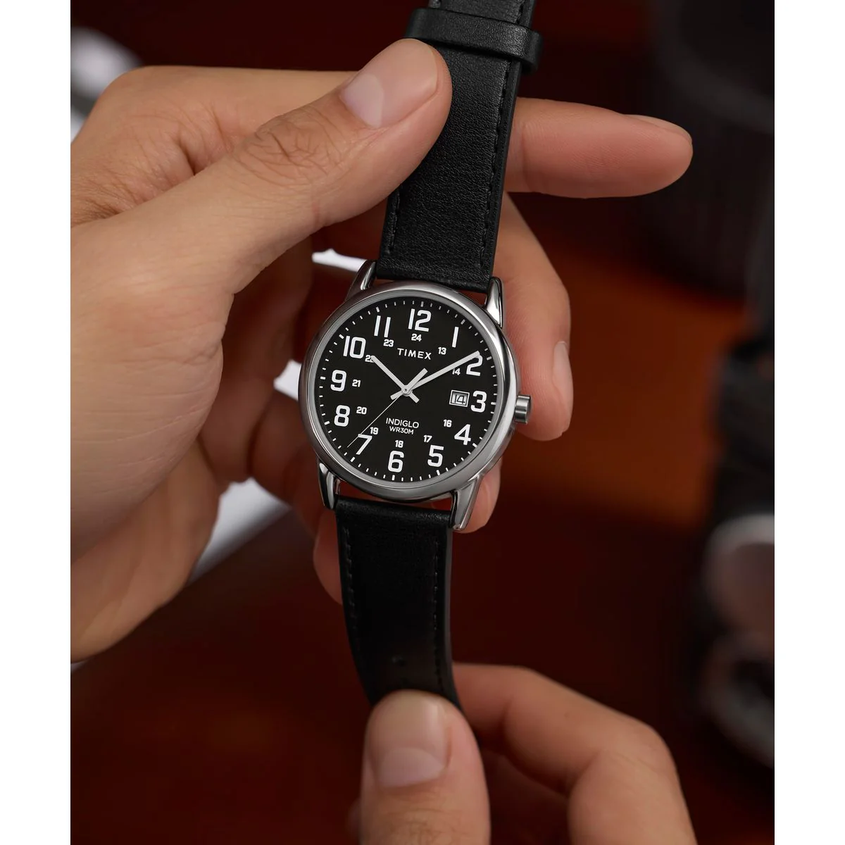 TW2Y12800 Reloj Timex Easy Reader de hombre correa de cuero - Image 6