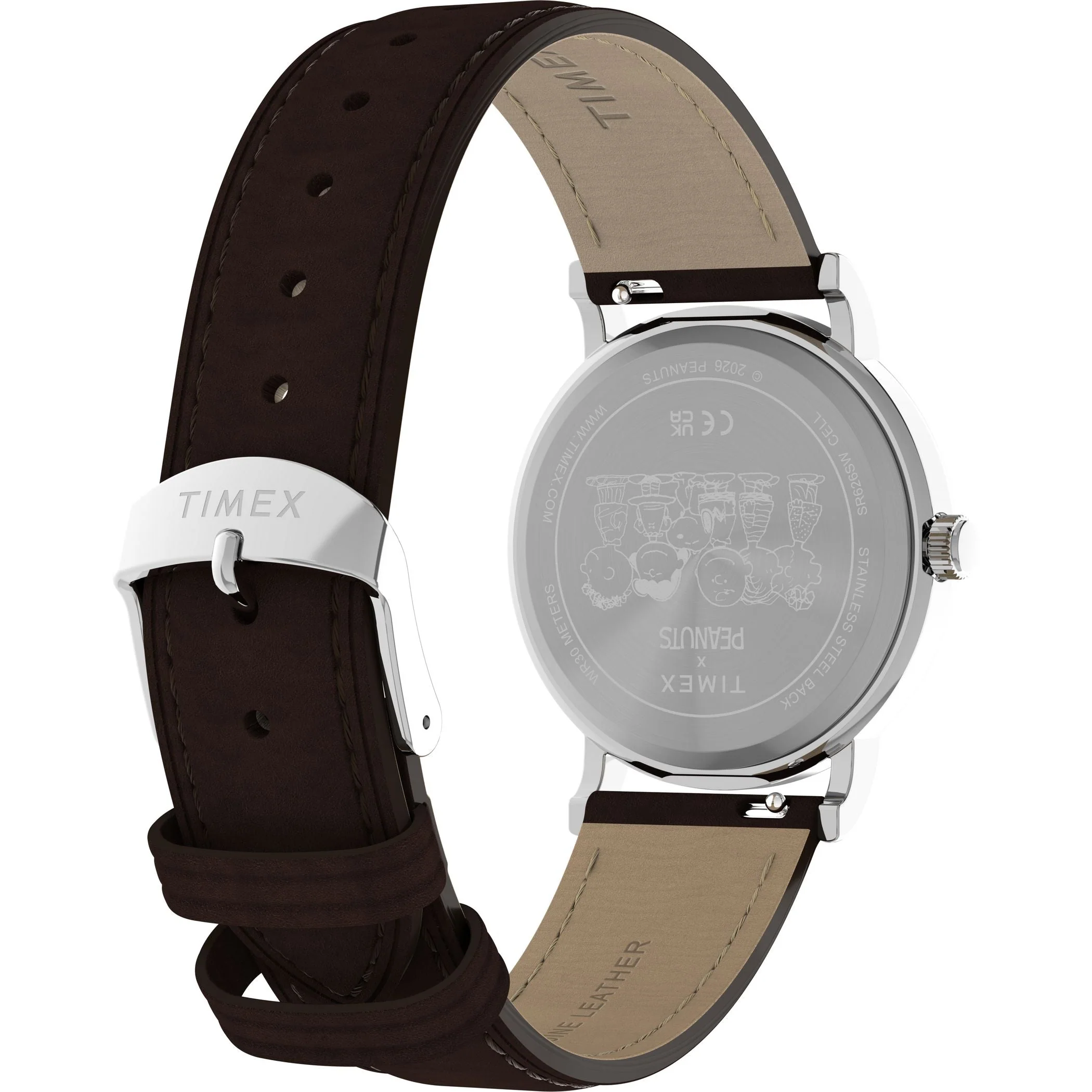 TW2Y51500 Reloj Timex Weekender Snoopy de hombre correa de cuero - Image 5