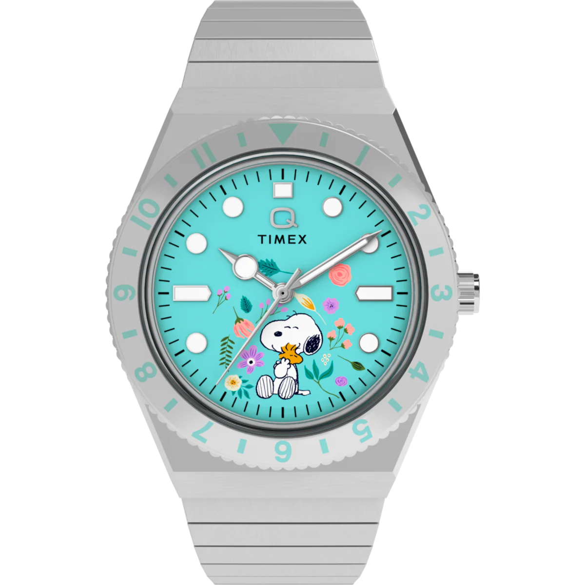 TW2Y52700 Reloj Timex Q Snoopy de dama banda de metal
