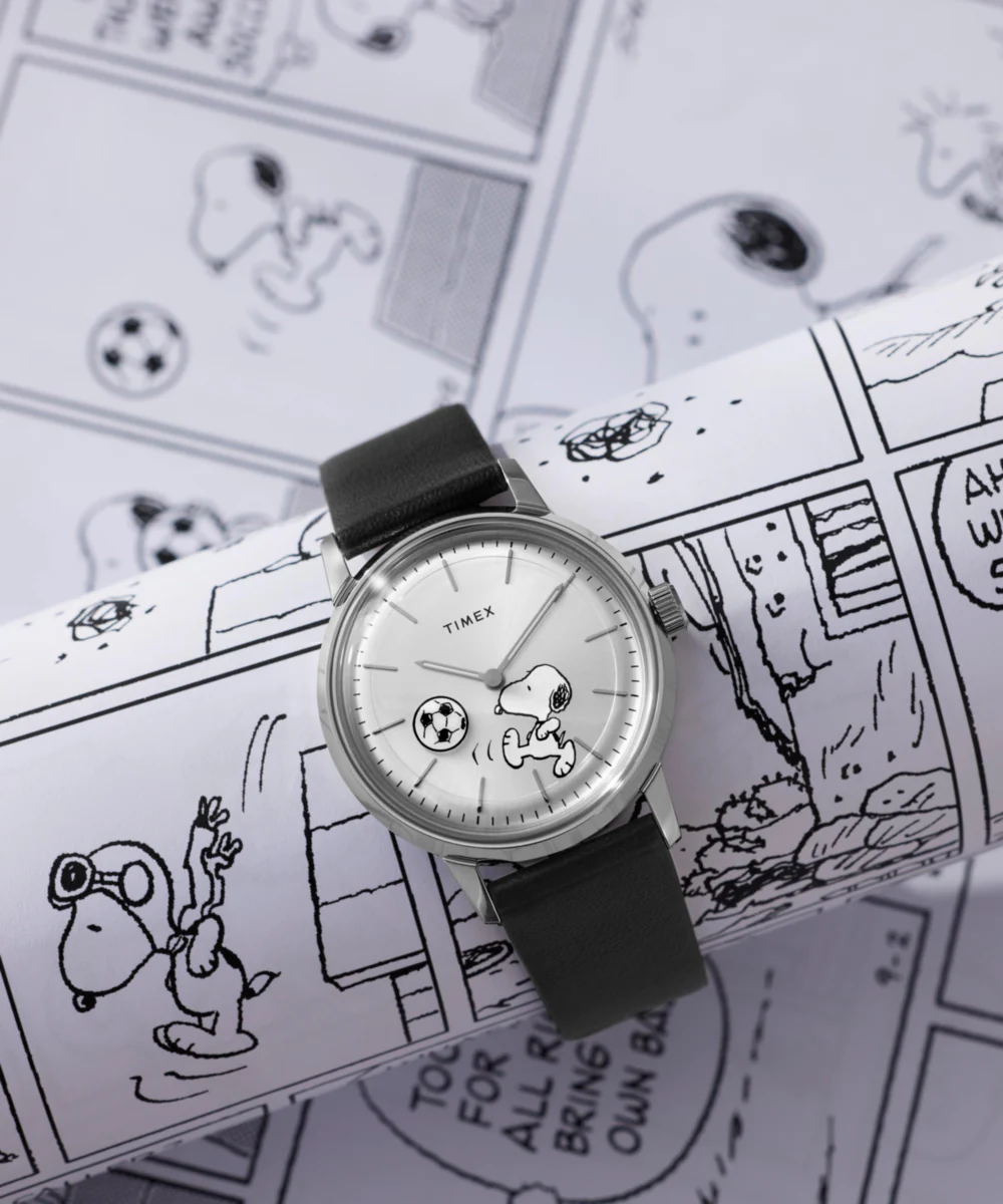 TW2Y53800 Reloj Timex Marlin Soccer Snoopy de hombre correa de piel - Image 4