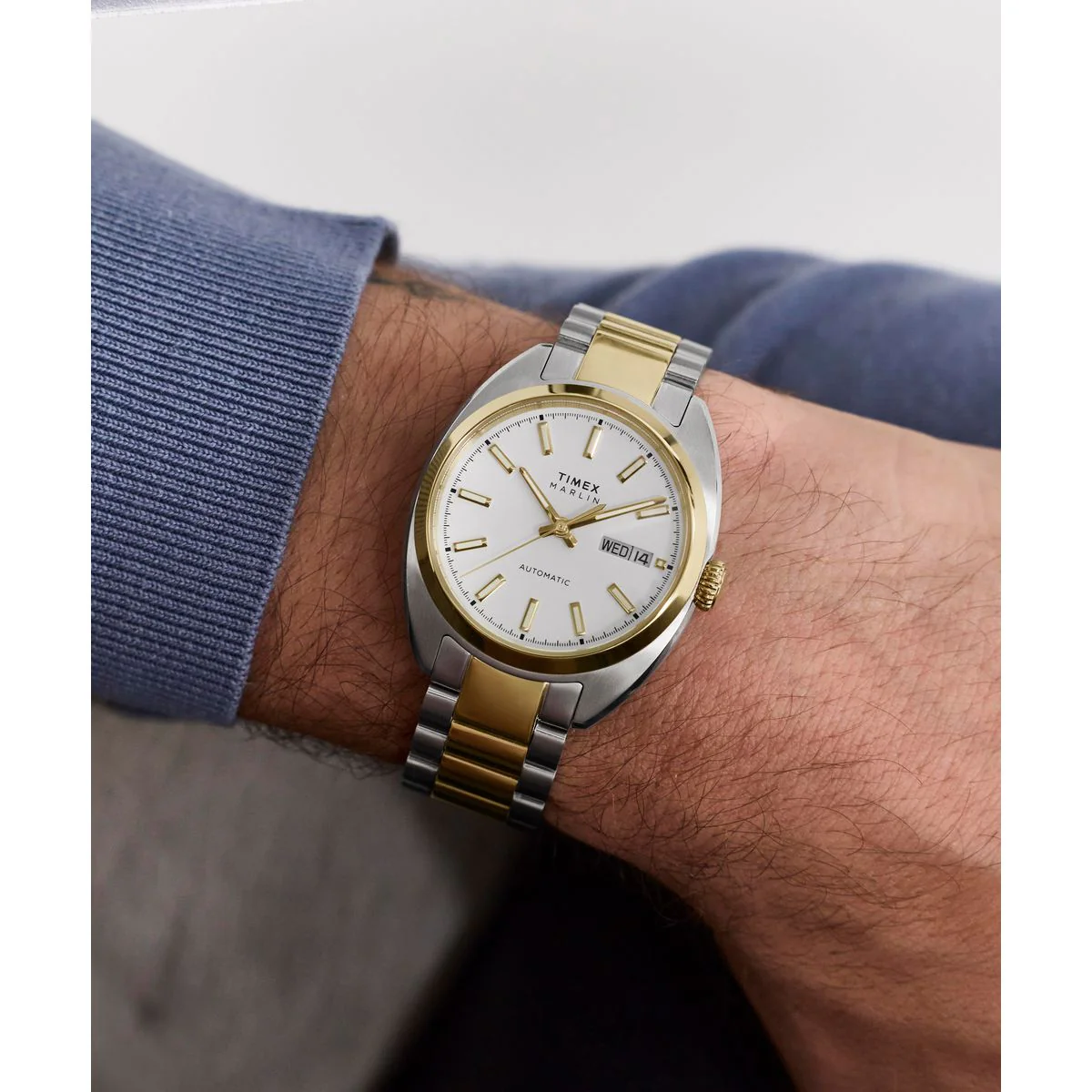 TW2Y65100 Reloj Timex Marlin Draper automático de hombre correa de metal - Image 7