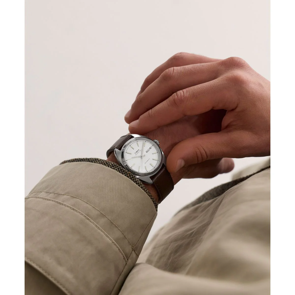 TW2Y65200 Reloj Timex Marlin Draper de caballero banda de piel - Image 6