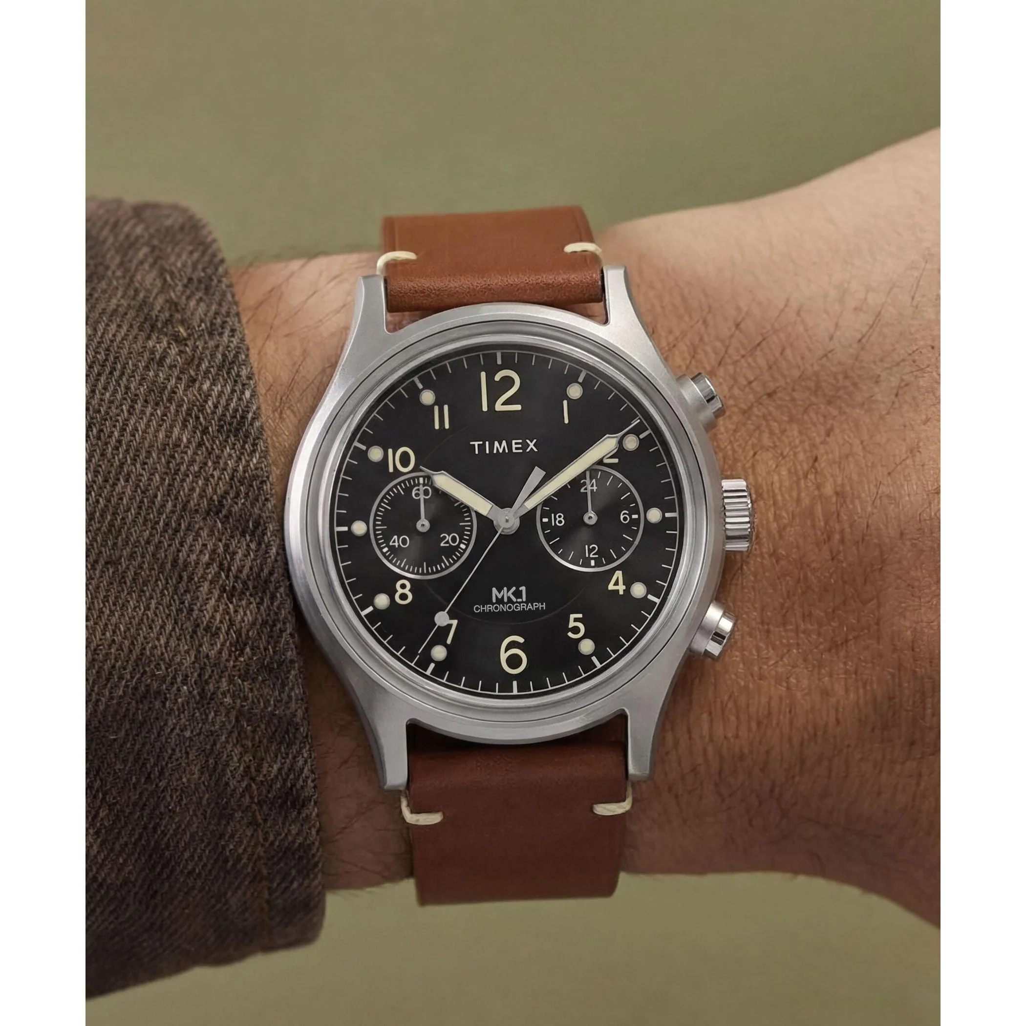 TW2Y71100 Reloj Timex MK1 de hombre correa de piel - Image 3