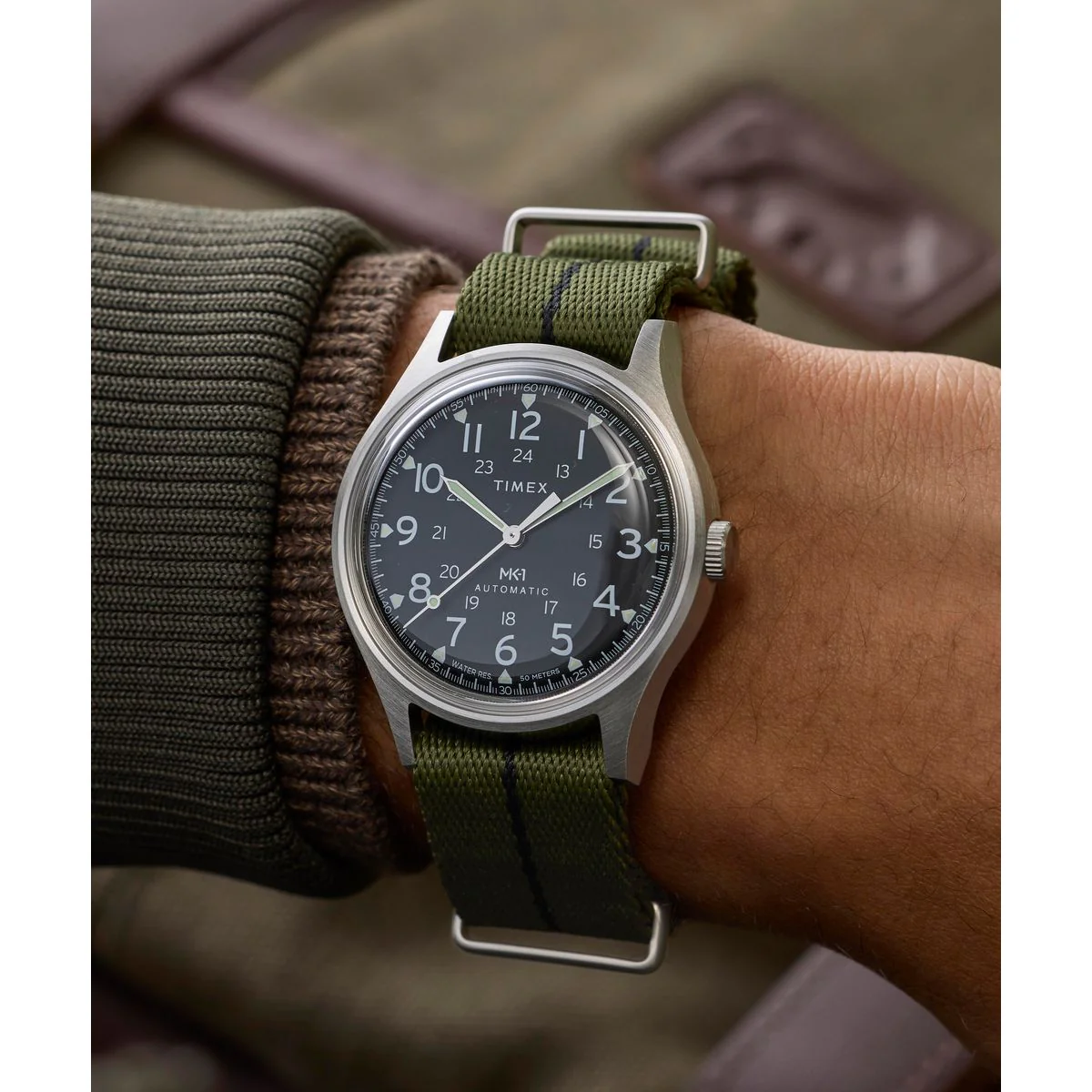TW2Y71700 Reloj Timex MK1 de hombre pulsera de tela 40 mm automático - Image 5