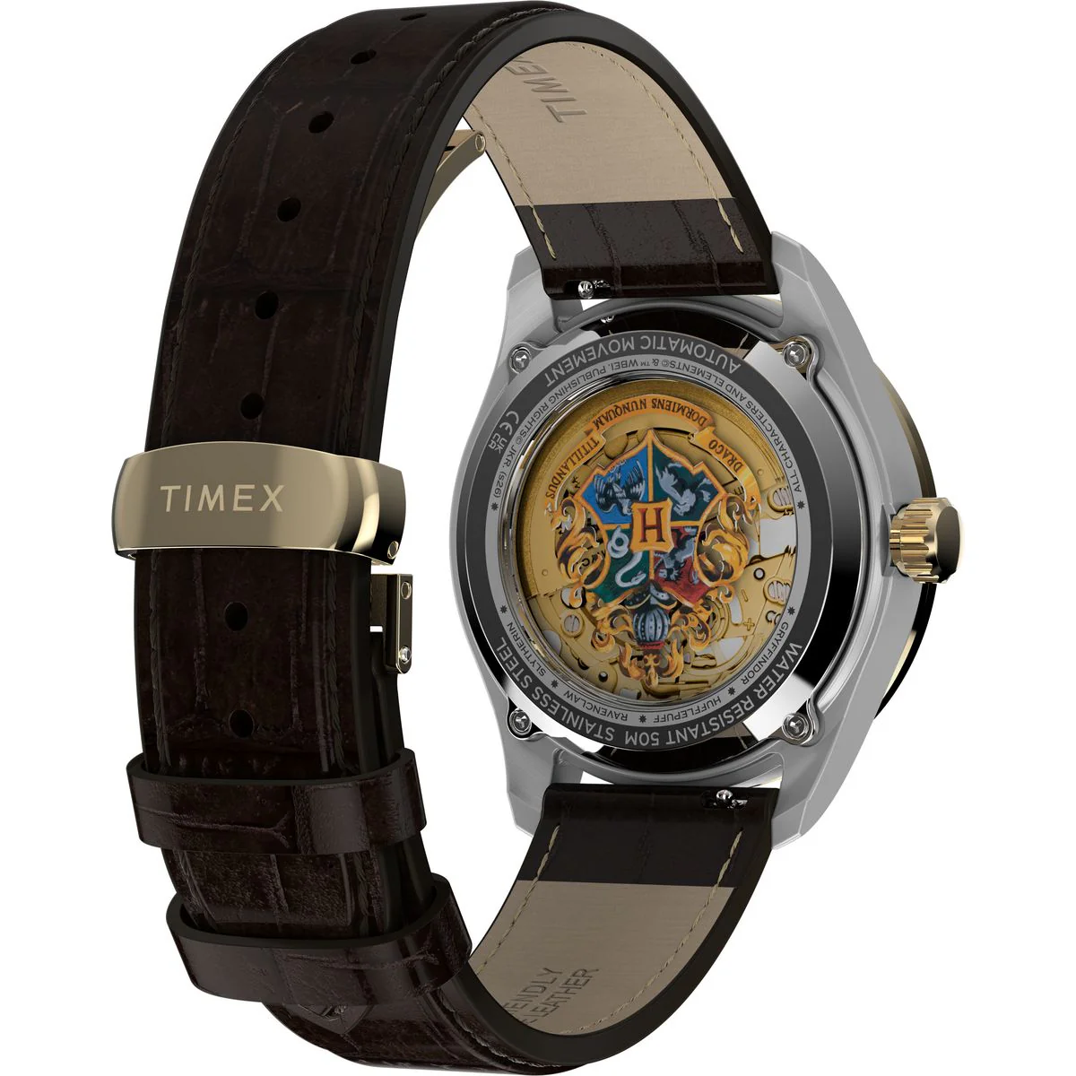 TW2Y75500 Reloj Timex Harry Potter Waterbury Skeleton Automático de hombre correa de cuero - Image 3