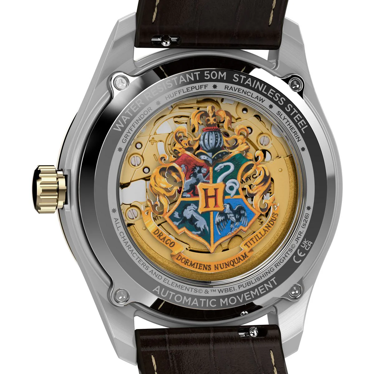 TW2Y75500 Reloj Timex Harry Potter Waterbury Skeleton Automático de hombre correa de cuero - Image 4