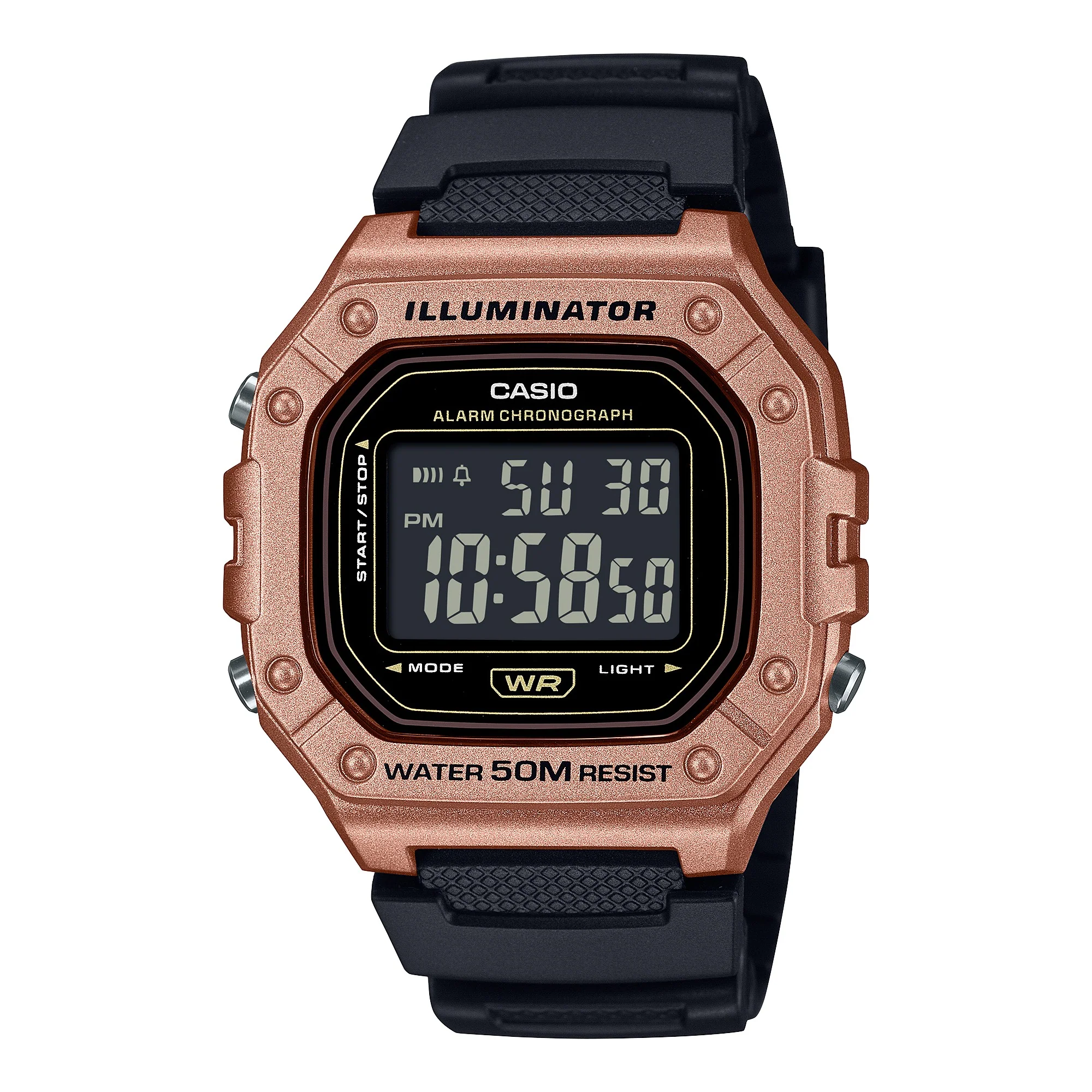 W-218HM-5BV Casio reloj para caballero pulsera de caucho