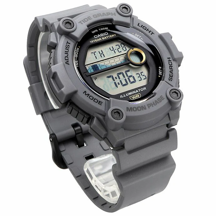 WS-1300H-8AV Reloj Casio para Hombre, Gráfica de Marea, 10 Años de Batería - Image 3
