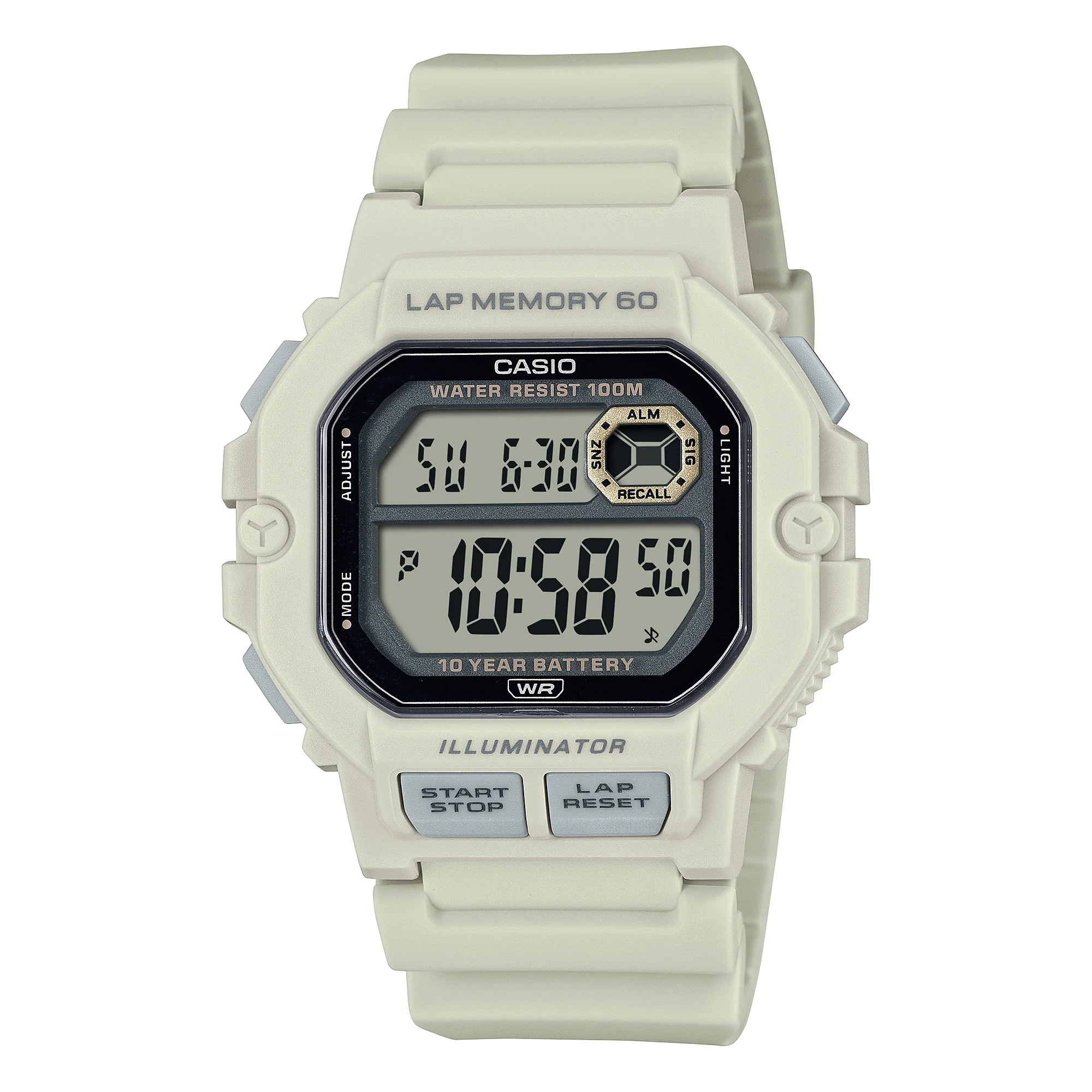 WS-1400H-8AV Casio de caballero pulsera de caucho 10 años de bateria