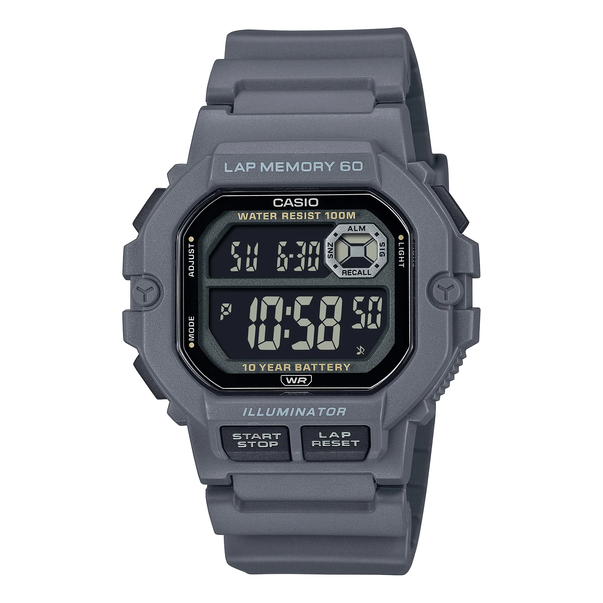WS-1400H-8BV Casio de caballero pulsera de resina 10 años de bateria