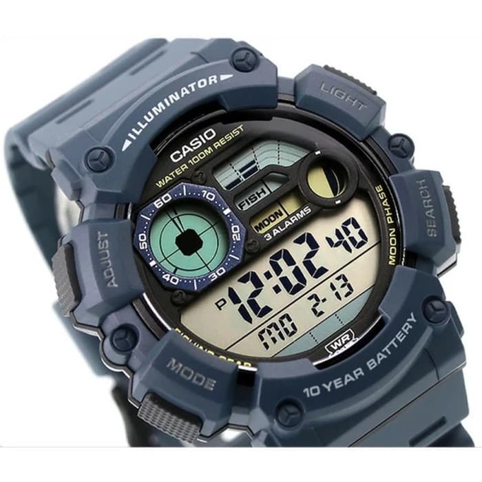 WS-1500H-2AV Reloj Casio para Hombre, Fishing Gear, Fase Lunar - Image 2