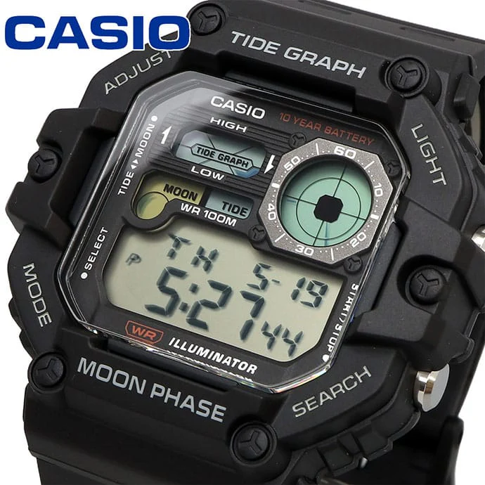 WS-1700H-1AV Casio Gráfica de marea, Illuminator, 10 años de batería, Fase Lunar Reloj para Hombre - Image 4