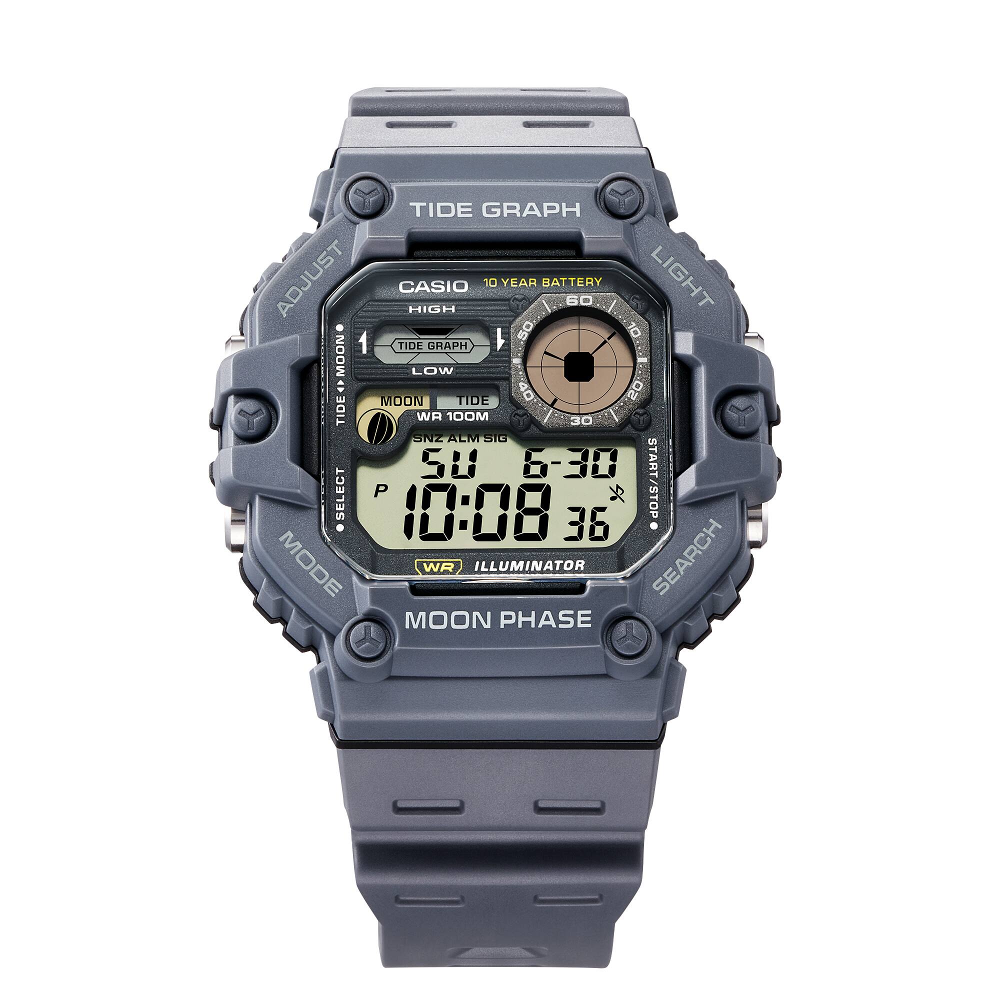 WS-1700H-8AV Casio Gráfica de marea, Illuminator, 10 años de batería, Fase Lunar Reloj para Hombre - Image 2