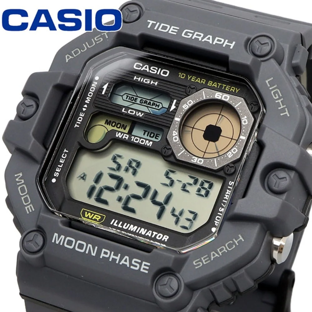 WS-1700H-8AV Casio Gráfica de marea, Illuminator, 10 años de batería, Fase Lunar Reloj para Hombre - Image 3