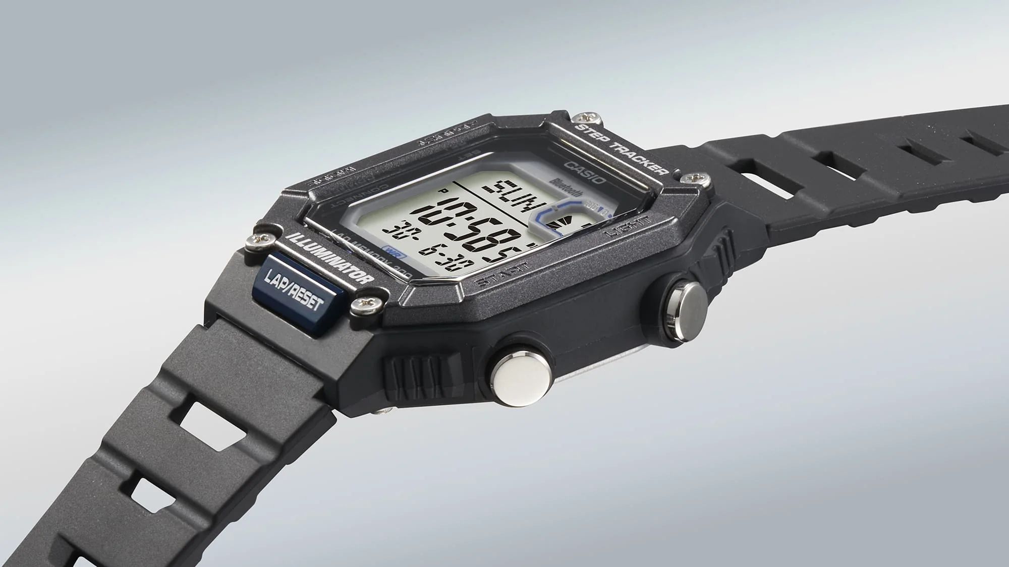 WS-B1000-1AV Reloj Casio Digital para Caballero con Correa de Caucho con Bluetooth - Image 2