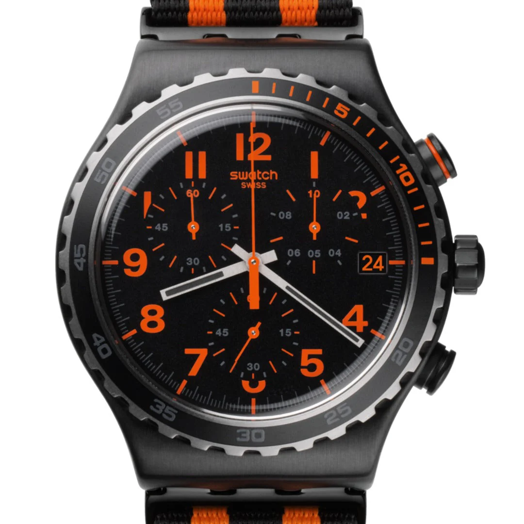 YVB401 Reloj Swatch Garosugil de hombre correa de tela - Image 3